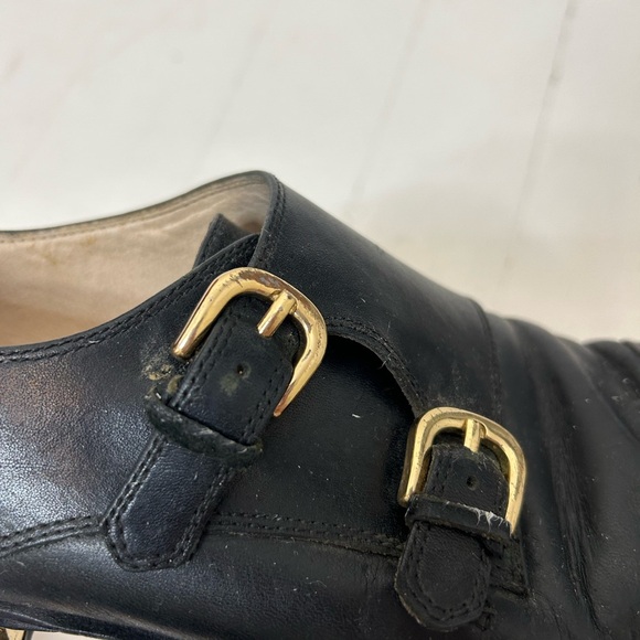 Black Leather Monk Strap Loafers (Sam Edelman) - Picture 13 of 14